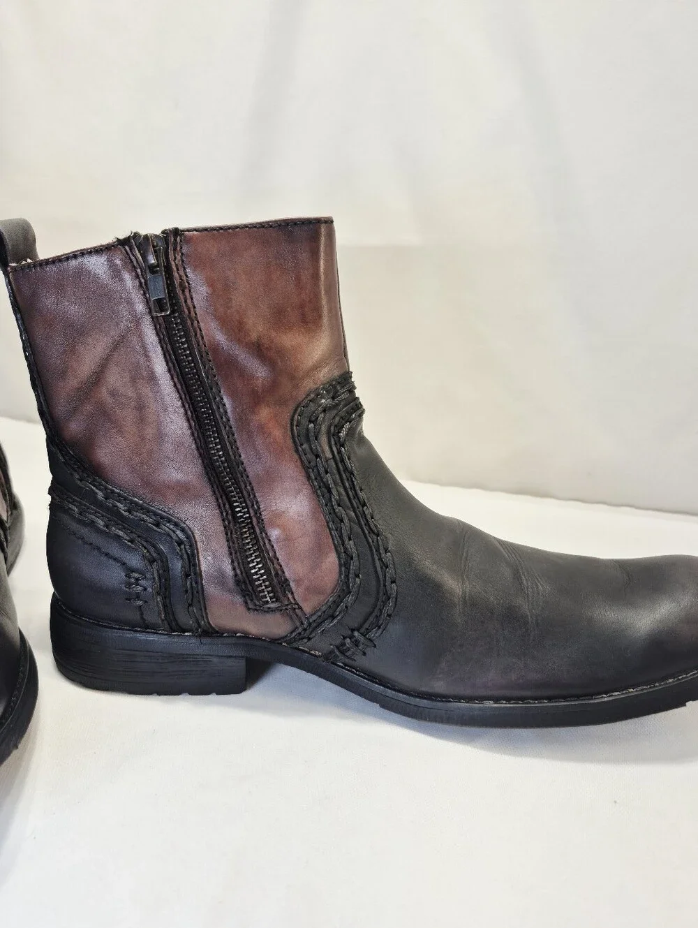 Bed Stu Men's 11 Revolution Two Tone Leather Chukka Boots